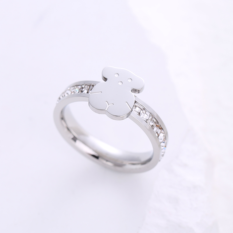 Simple Style Animal Stainless Steel Plating Inlay Artificial Gemstones  Copper Plated Rings